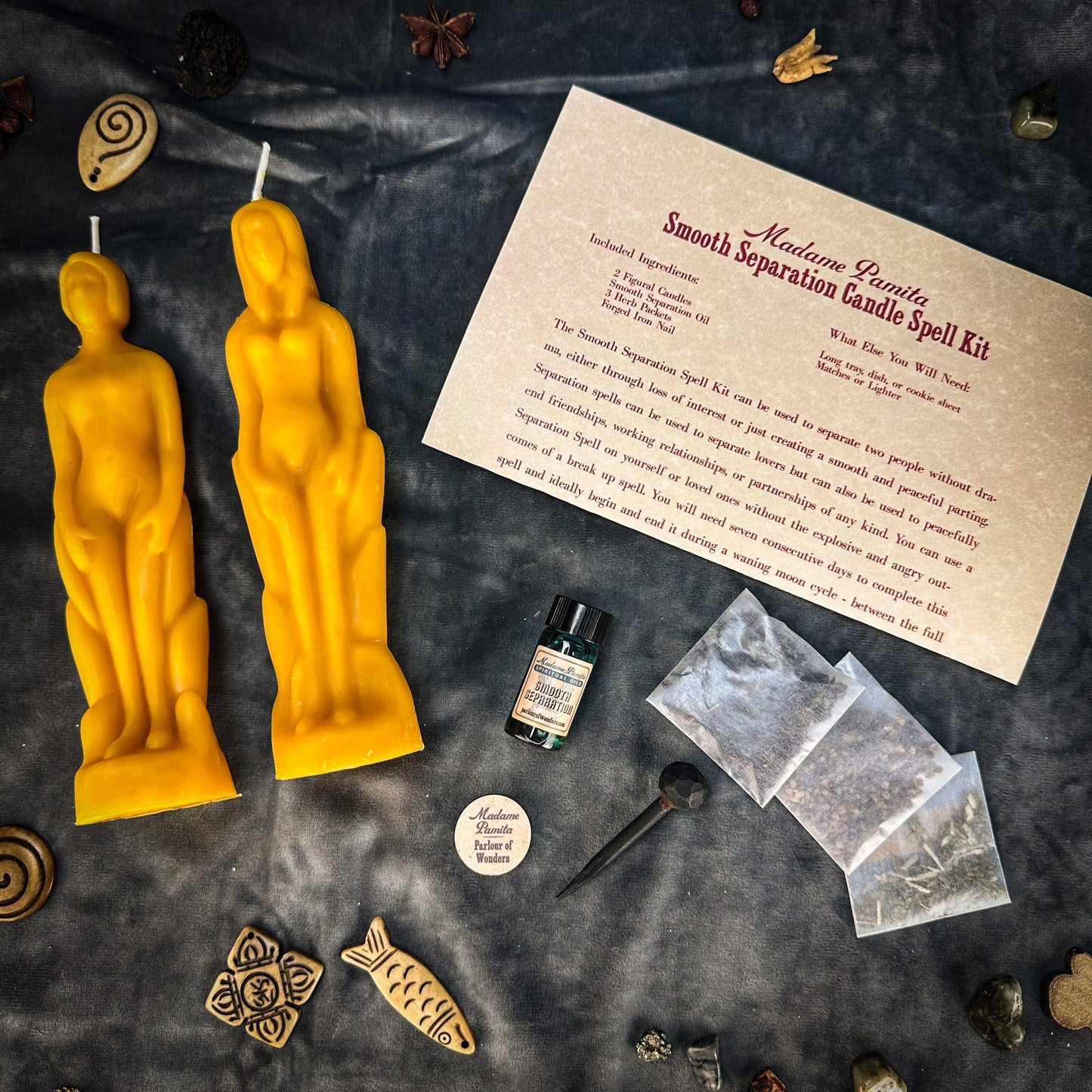 Smooth Separation Candle Spell Kit - Human/Female | Peaceful Parting