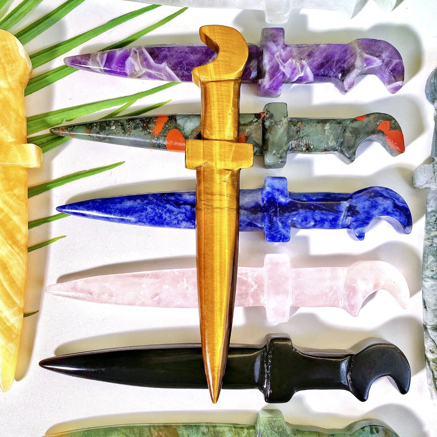 Ritual Crystal Athames for Wiccan Energy and Protection