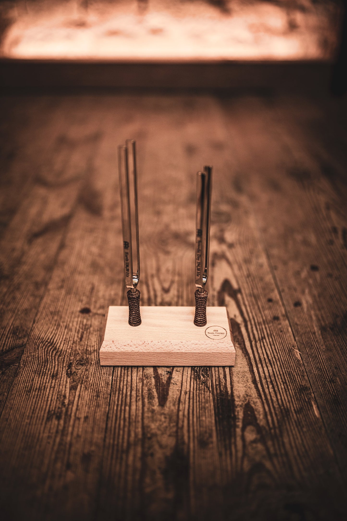 2-Piece Day & Night Planetary Tuned Tuning Fork Set incl. Holder