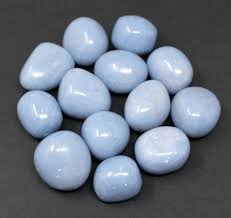 Angelite Tumbled Crystal for Chakra Alignment and Meditation