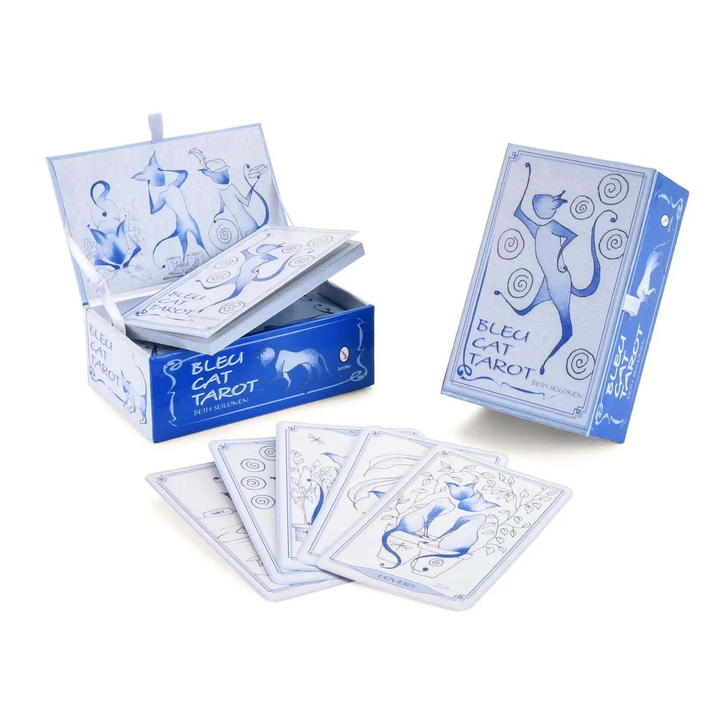 Mystical Bleu Cat Tarot Deck For Intuitive Guidance By Mystics Vibe