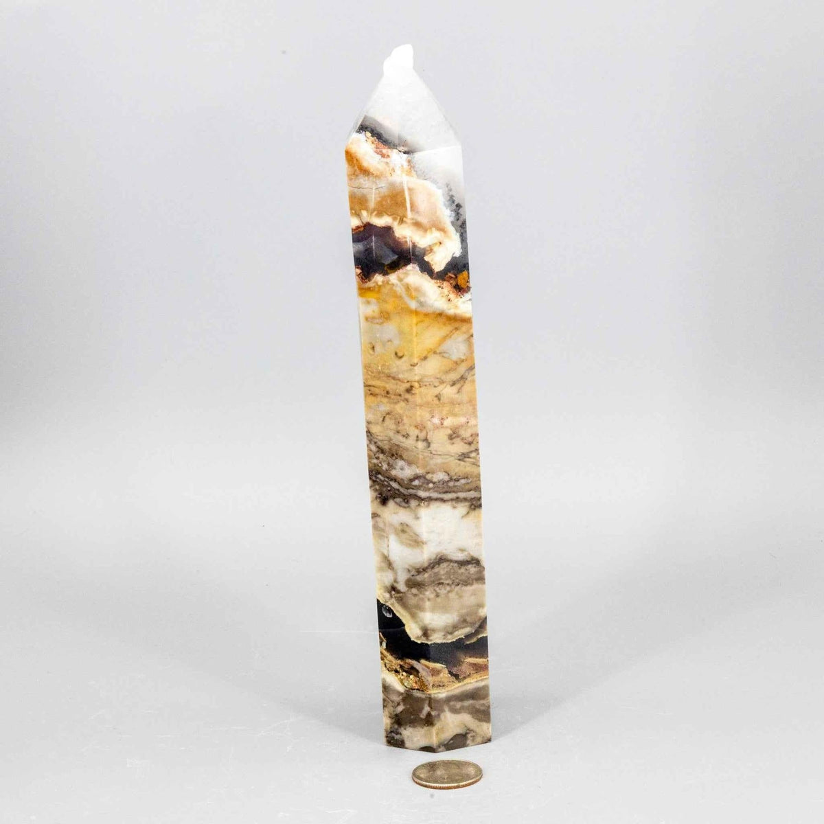 XL UV-Reactive Volcano Agate Crystal Tower – 9–9.5 Inches – extra product display image