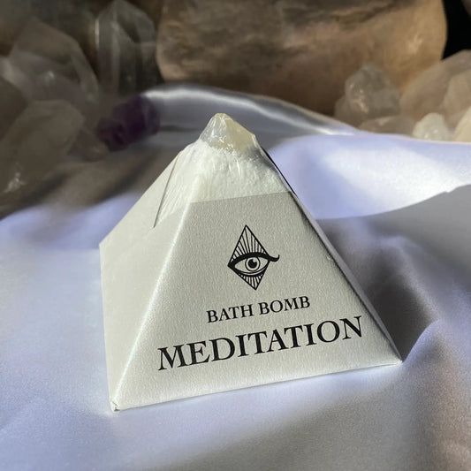 Organic Healing Meditation Bath Bomb with Crystal
