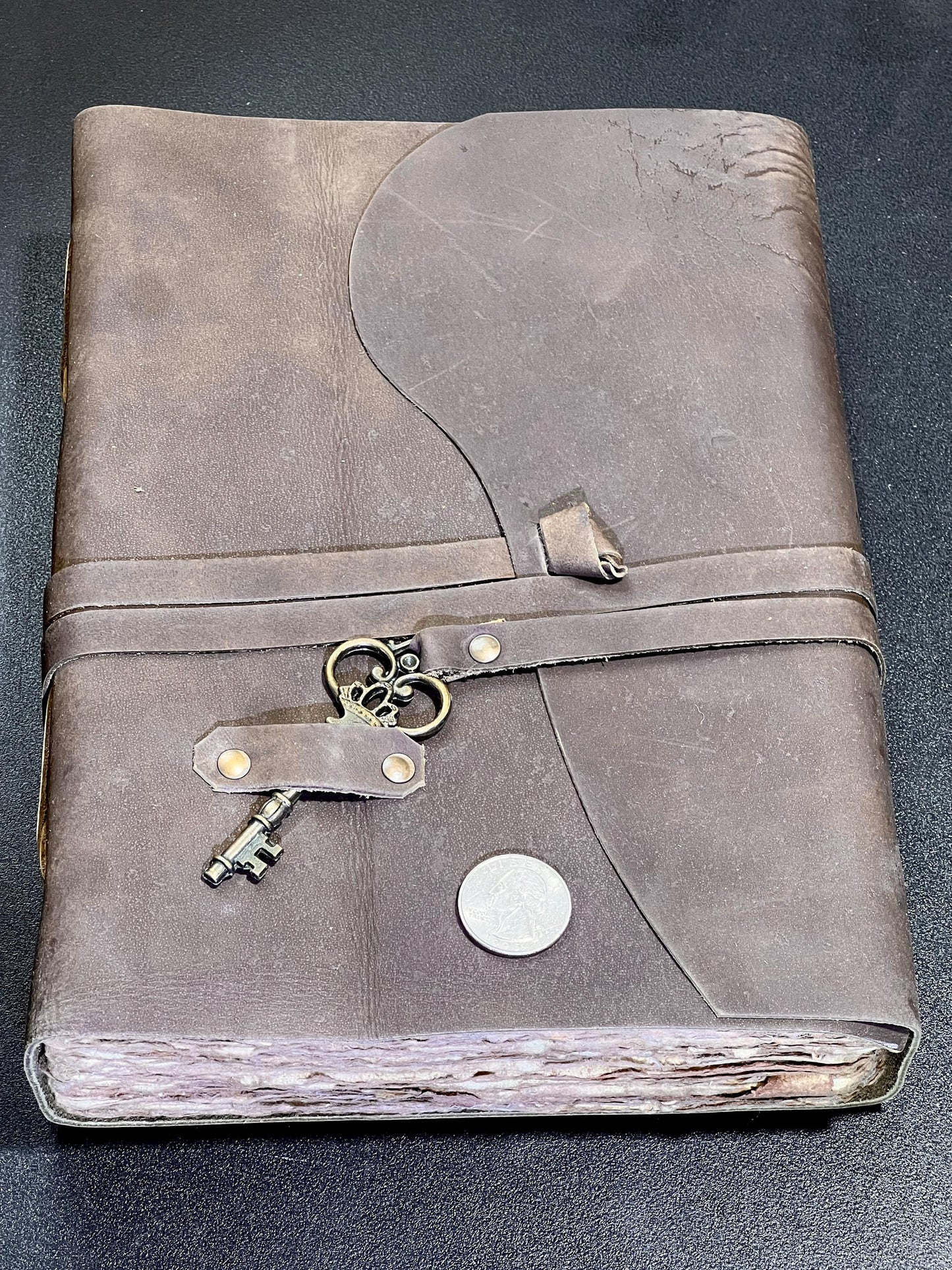 Rustic Leather Bound Sketchbook – Art Journal | Mystics Vibe