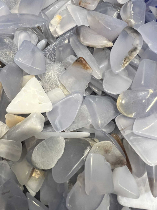 Blue Chalcedony Tumbled Crystal For Emotional Balance
