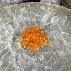 Orange Crackle Quartz Chips 2oz