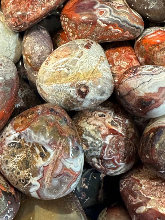 Crazy Lace Agate Tumbled Stone for Joy and Vitality