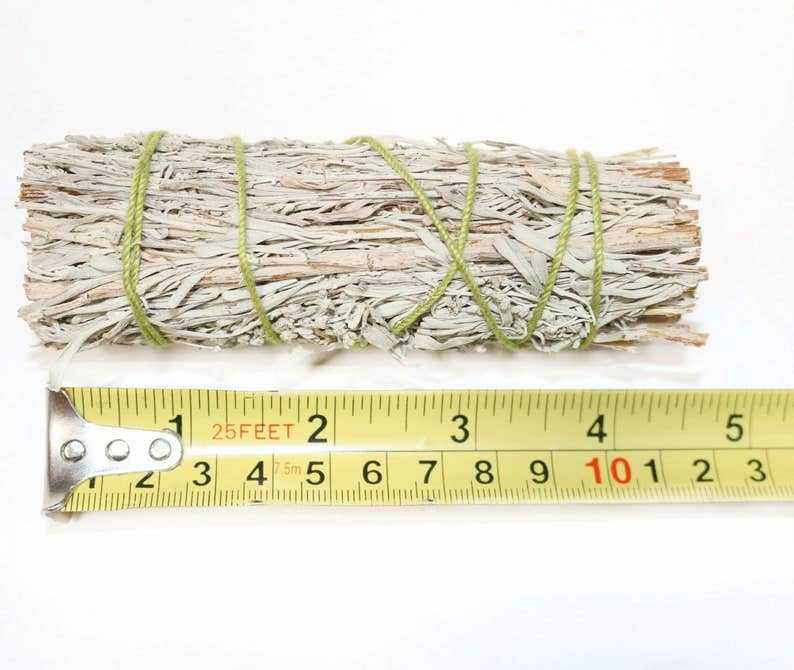 Blue Sage Smudge Stick for Energy Clearing and Calm, 4 Inch