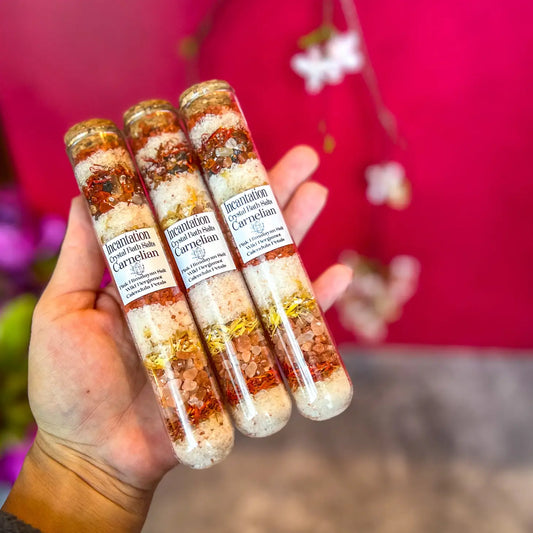 Healing Mystical Carnelian Crystal Bath Salts Ritual