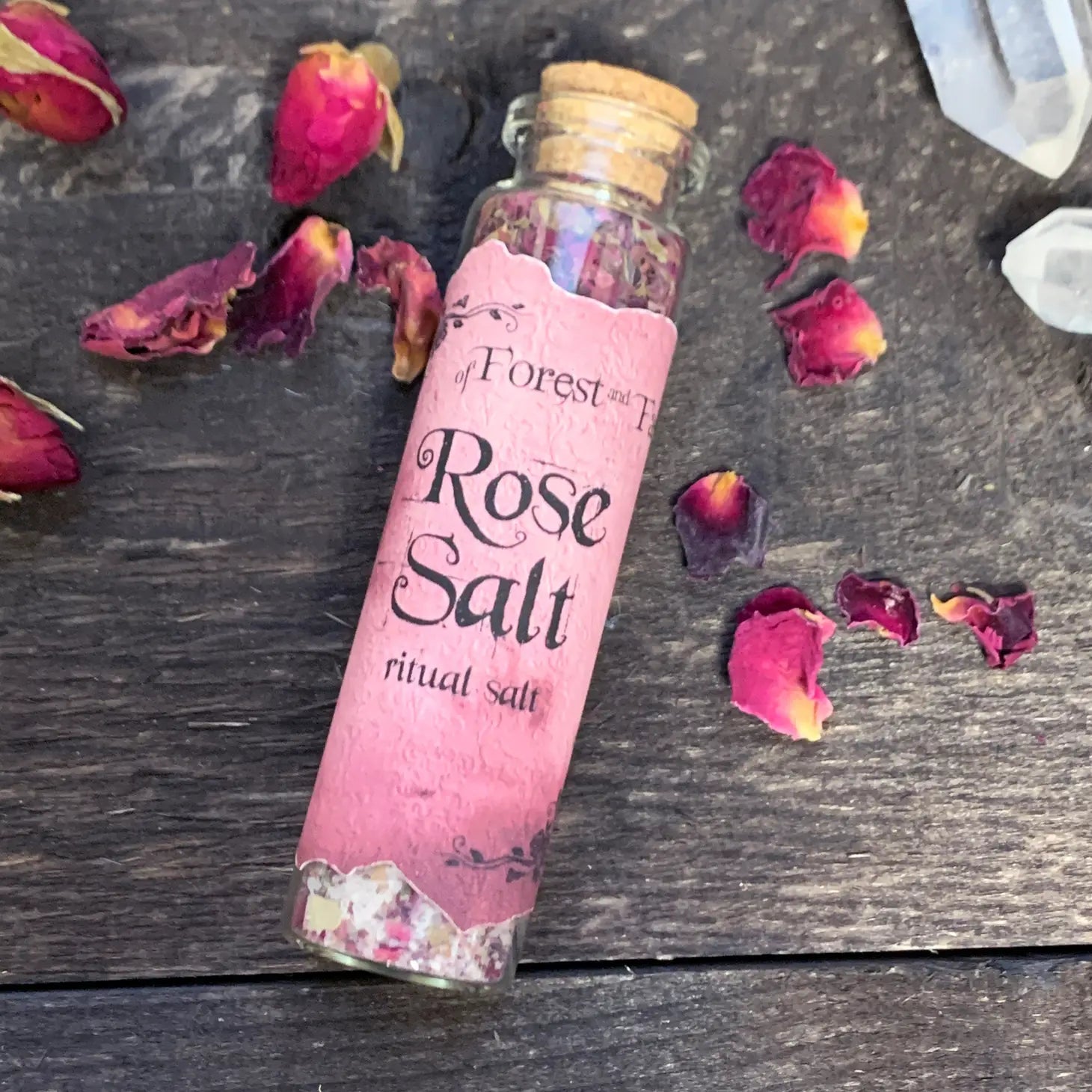 Premium Rose Ritual Salt for Spiritual Healing and Clarity
