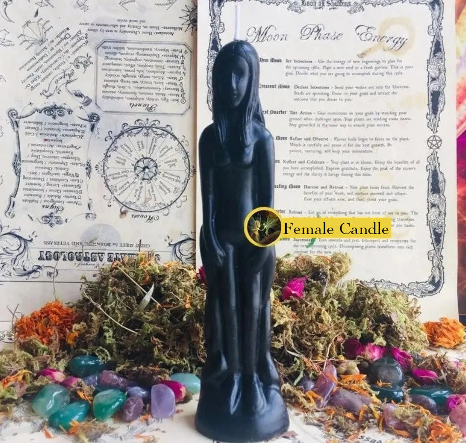 Female Male Figurine Ritual Candles in Assorted Colors