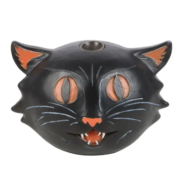 Black Cat Halloween Backflow Incense Burner | Mystics Vibe