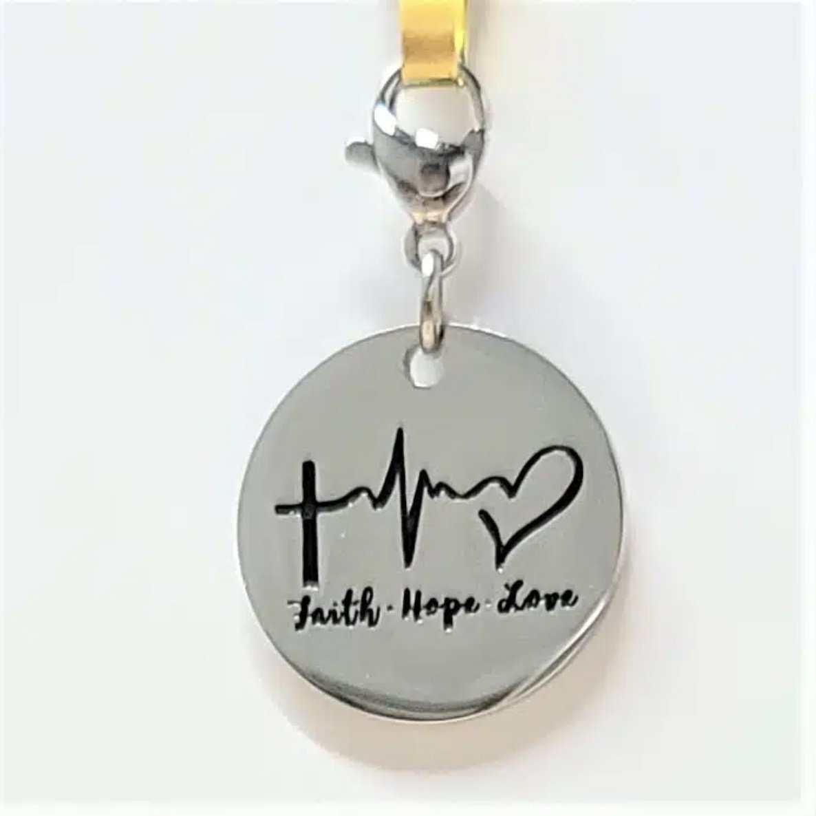 Faith Hope Love Charm Stainless