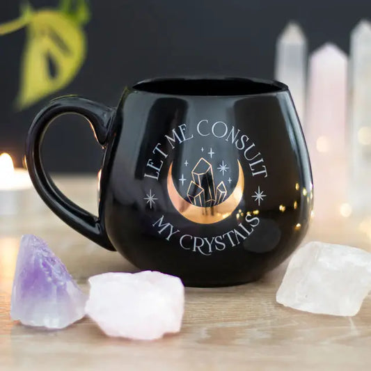 Crystal Themed Let Me Consult My Crystals Rounded Mug
