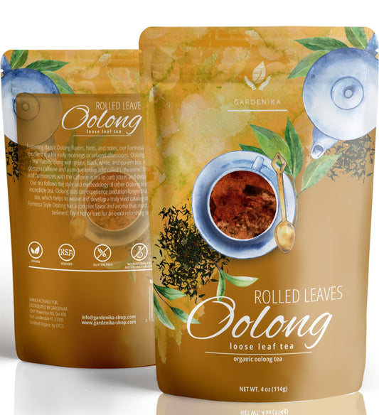 USDA Organic Oolong Green Tea Loose Leaf, 55+ Cups