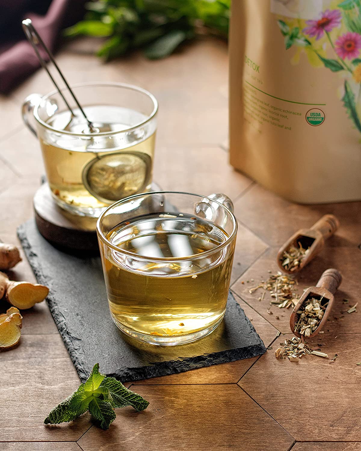 Detox Loose Leaf Herbal Tea, Organic, Kosher, Caffeine-Free
