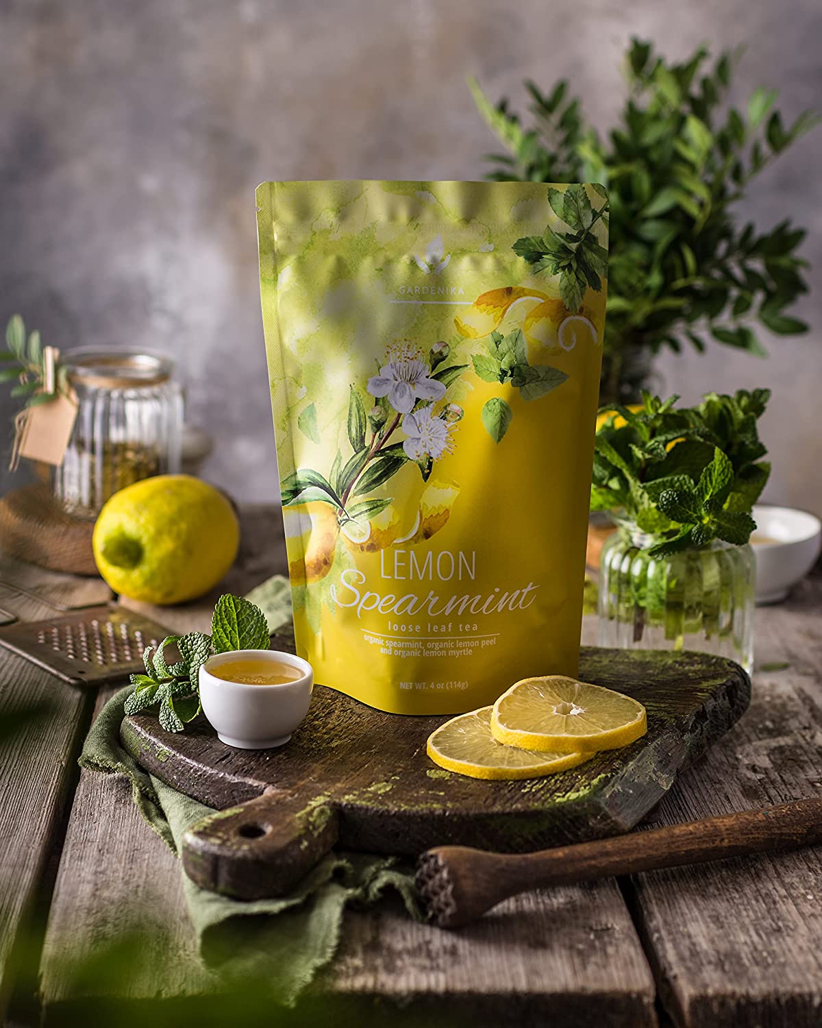 Caffeine Free USDA Organic Lemon Spearmint Loose Leaf Tea