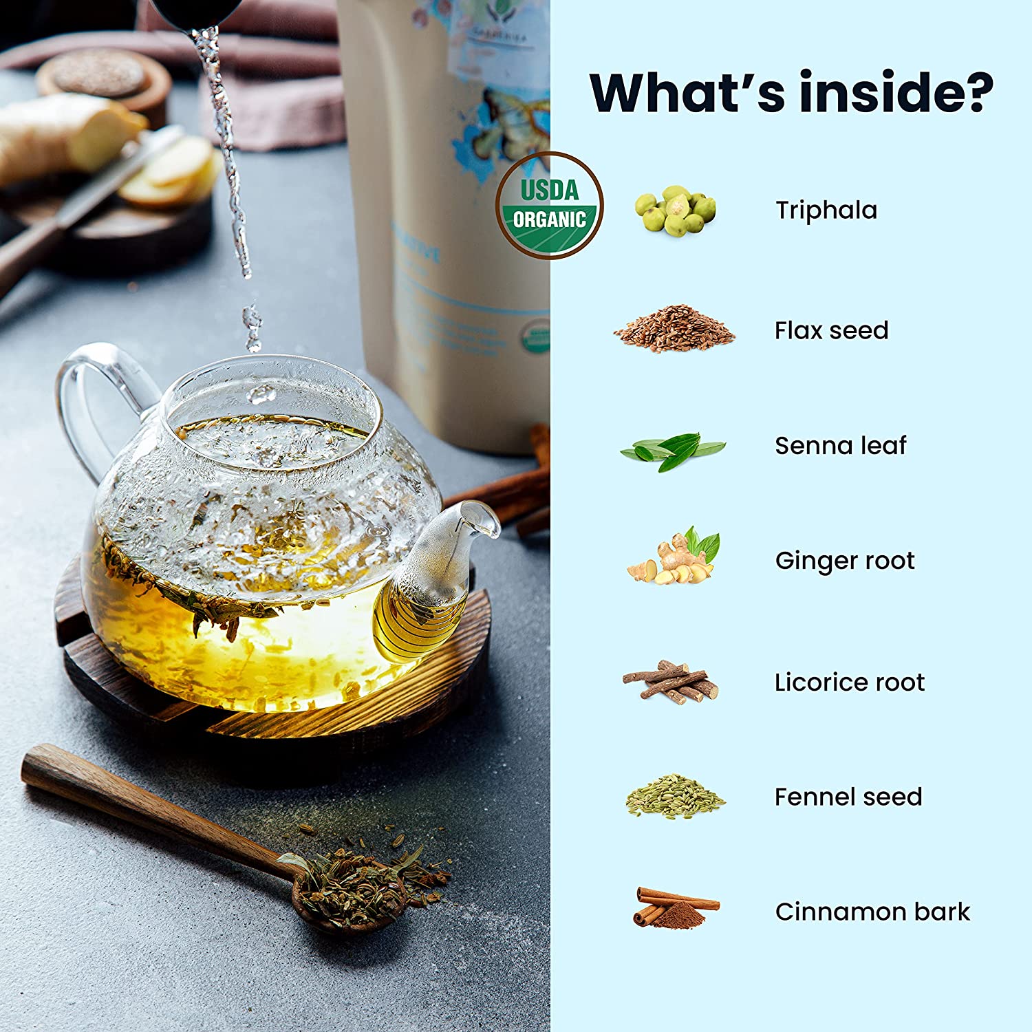 Ayurvedic Laxative Loose Leaf Tea for Digestive Health