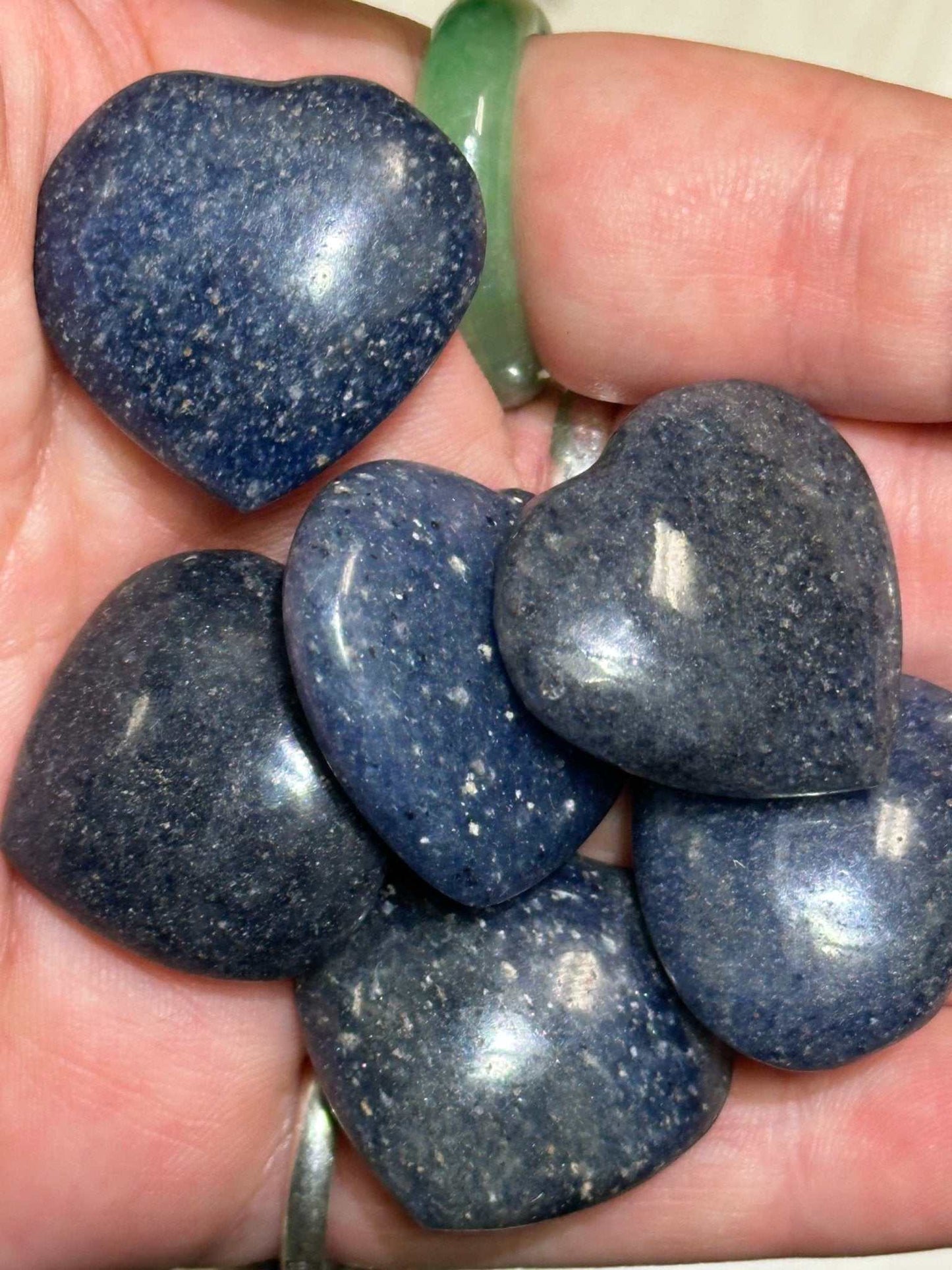 Lazulite Crystal Pocket Heart for Clarity and Intuition