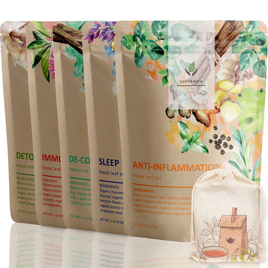 Gardenika USDA Organic Loose Leaf Herbal Tea Sampler