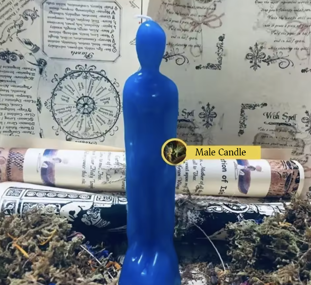 Female Male Figurine Ritual Candles in Assorted Colors