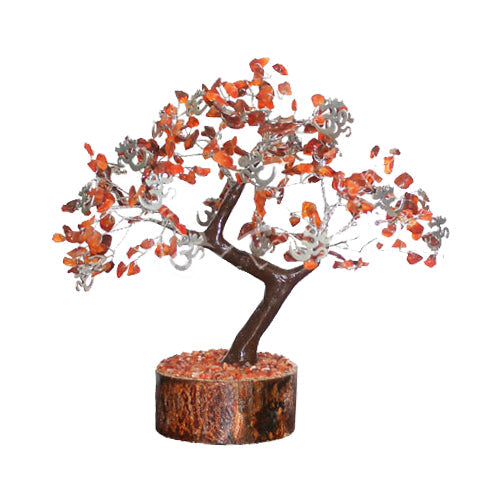 Carnelian w/Om Charms Gem Tree