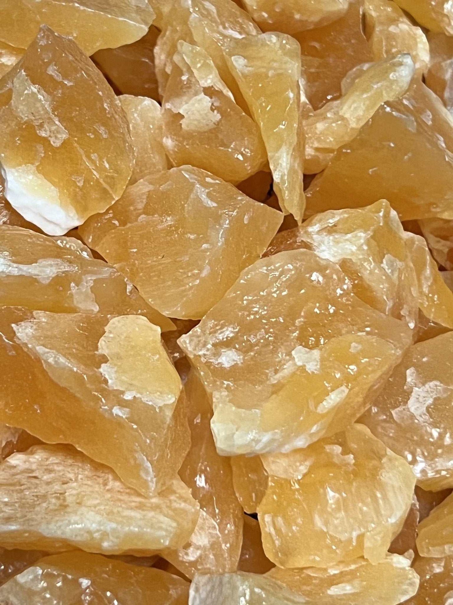 Orange Calcite Rough Pocket Stone