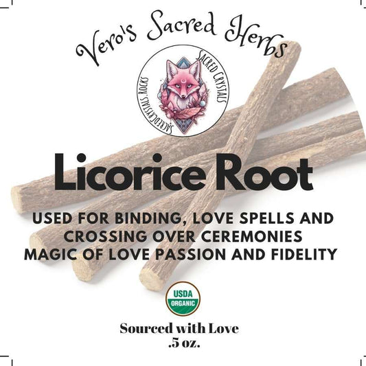 Organic Licorice Root.5oz Herb for Magical Healing