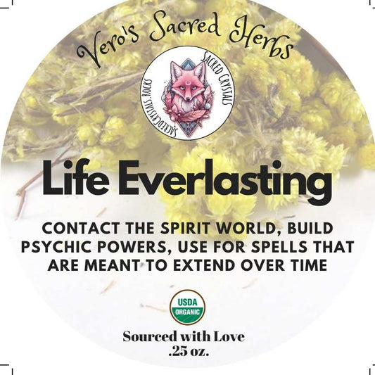 Organic Life Everlasting Herb for Magical Rituals