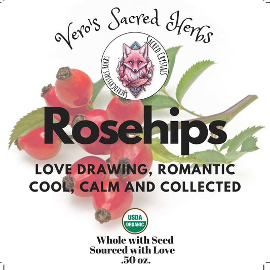 Organic Whole Rosehips Herb for Rituals and Healing