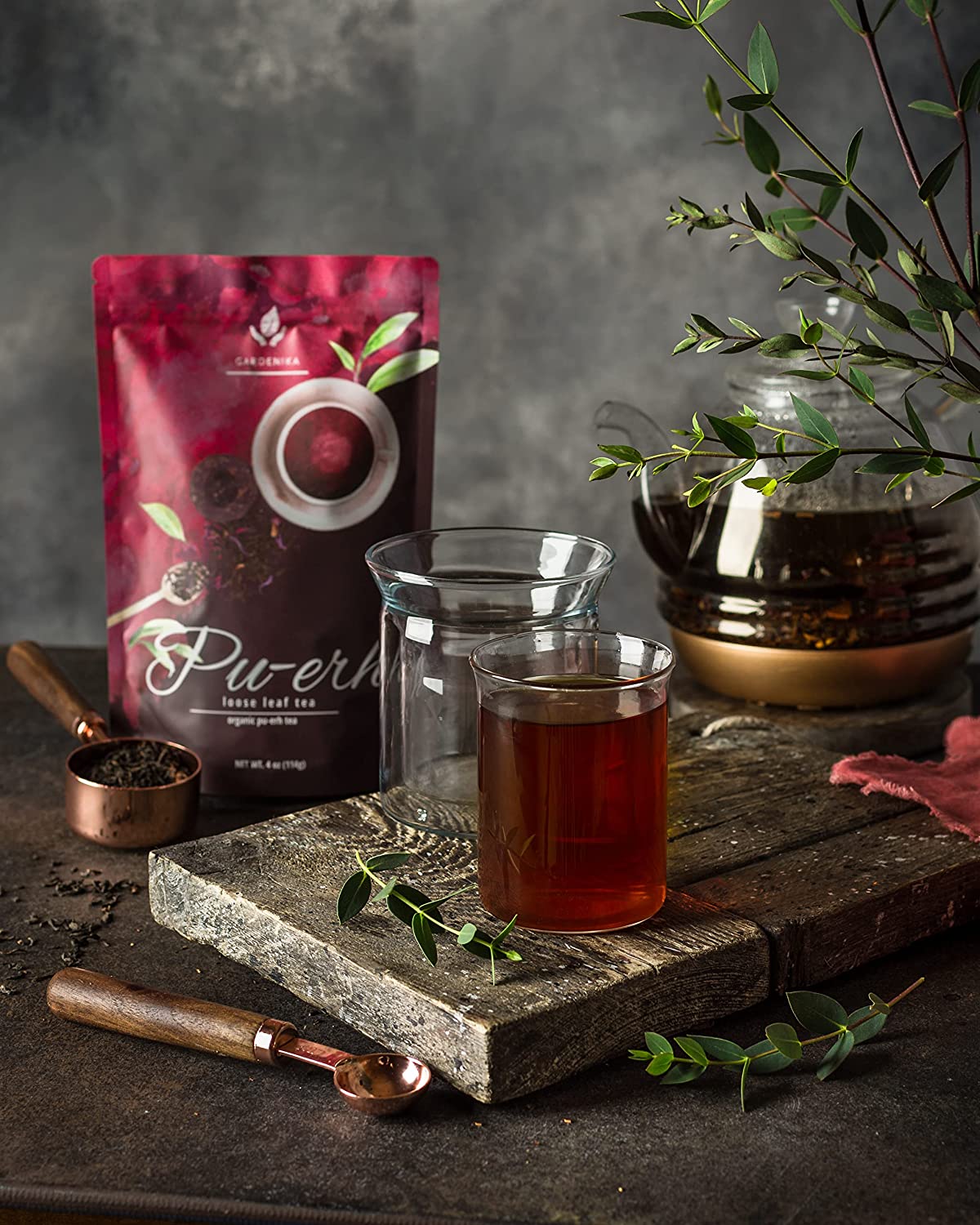 Organic Puerh Tea Loose Leaf, Chinese Black, Healing Blend
