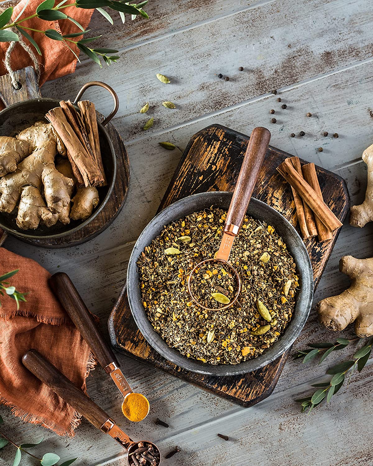 Organic Turmeric Ginger Tulsi Chai Loose Tea Blend