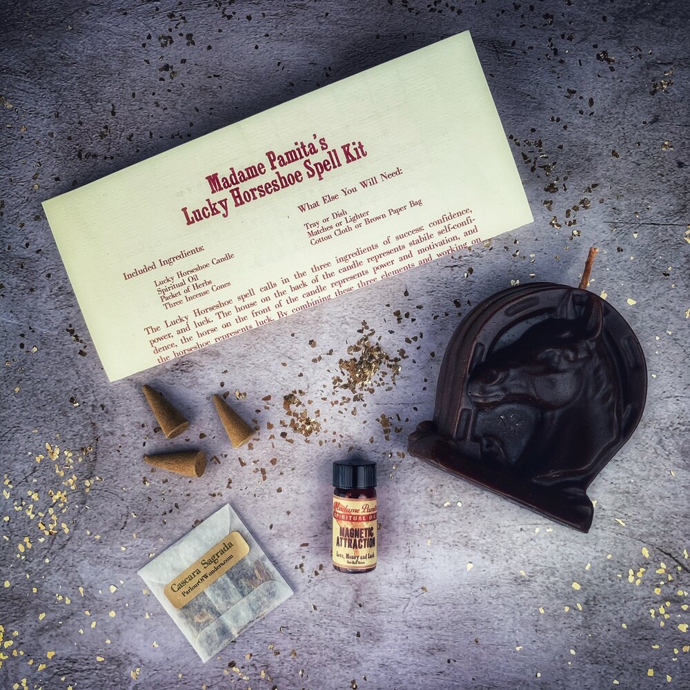 Lucky Horseshoe Candle Spell Kit