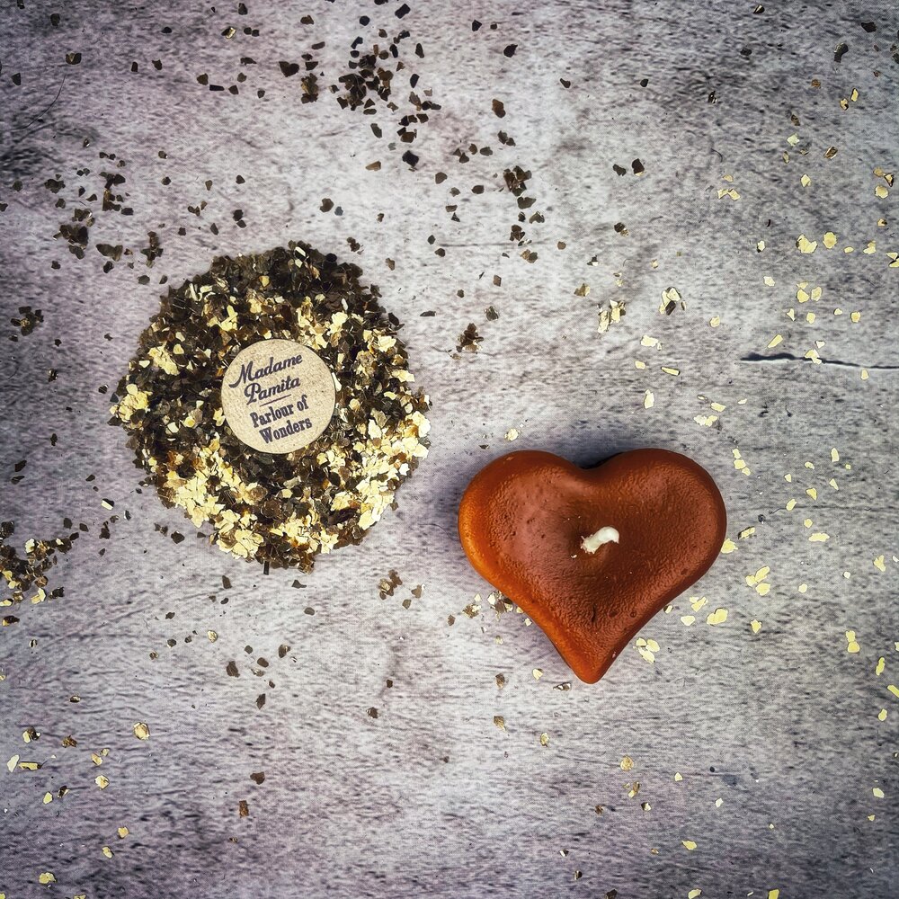 Beeswax Mini Heart Spell Candle
