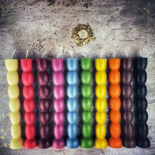 Beeswax Seven Knob Spell Candle