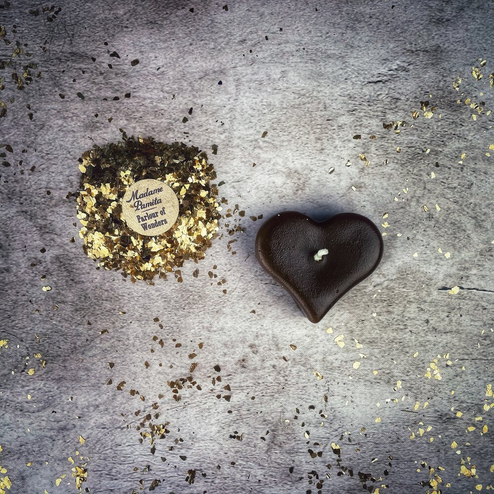 Beeswax Mini Heart Spell Candle