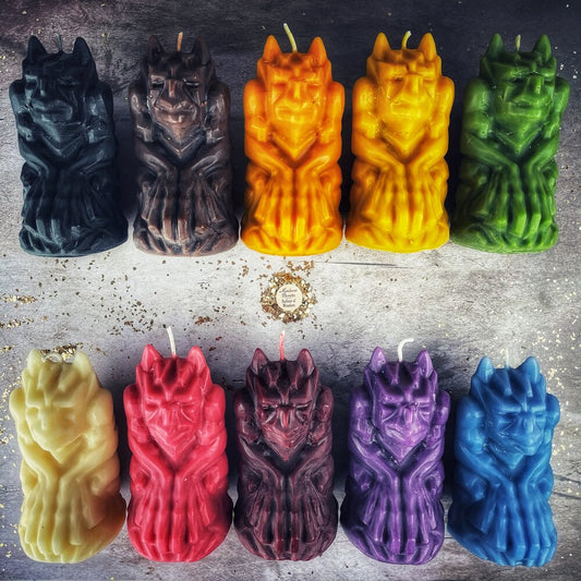 Beeswax Gargoyle Protector Spell Candle