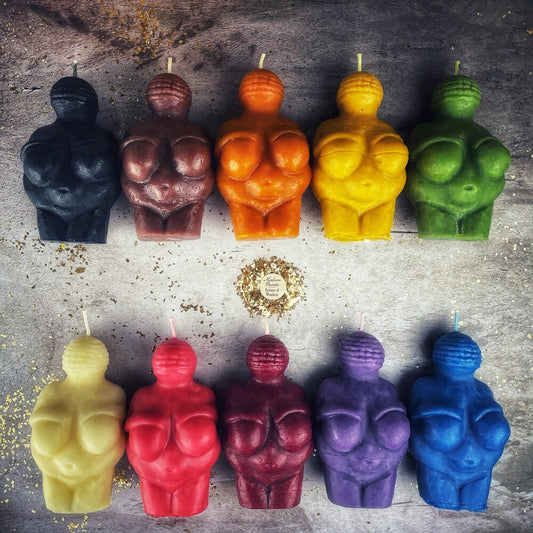 Beeswax Goddess of Willendorf Spell Candle
