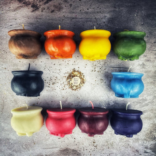 Beeswax Cauldron of Magick Spell Candle