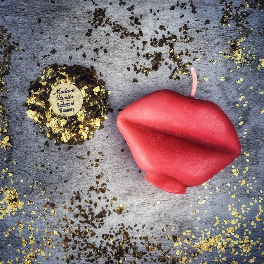Beeswax Talk to Me Lips Spell Candle