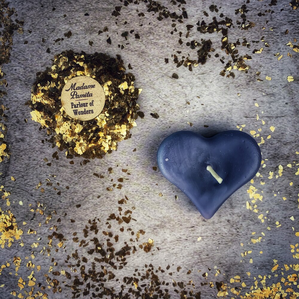 Beeswax Mini Heart Spell Candle