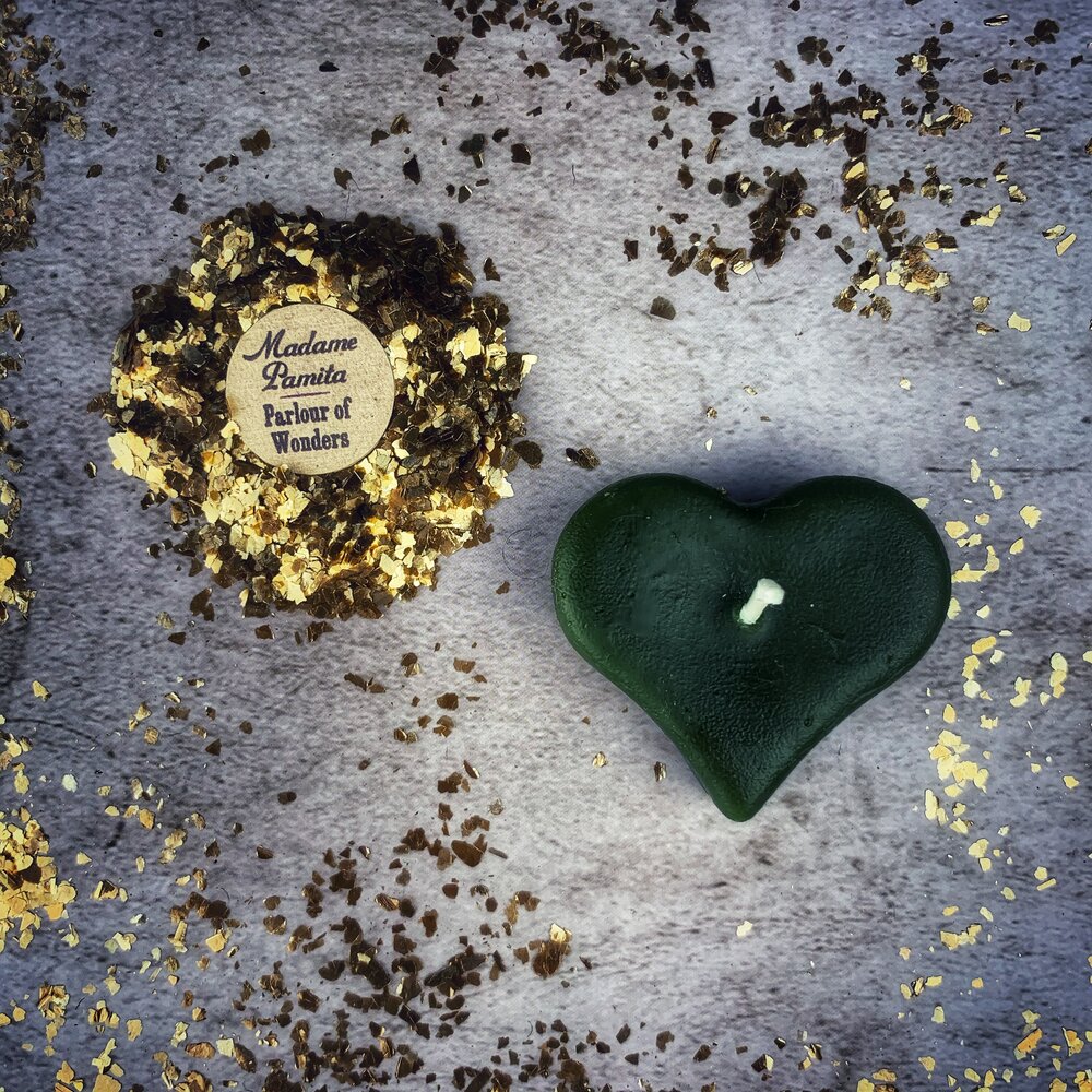 Beeswax Mini Heart Spell Candle