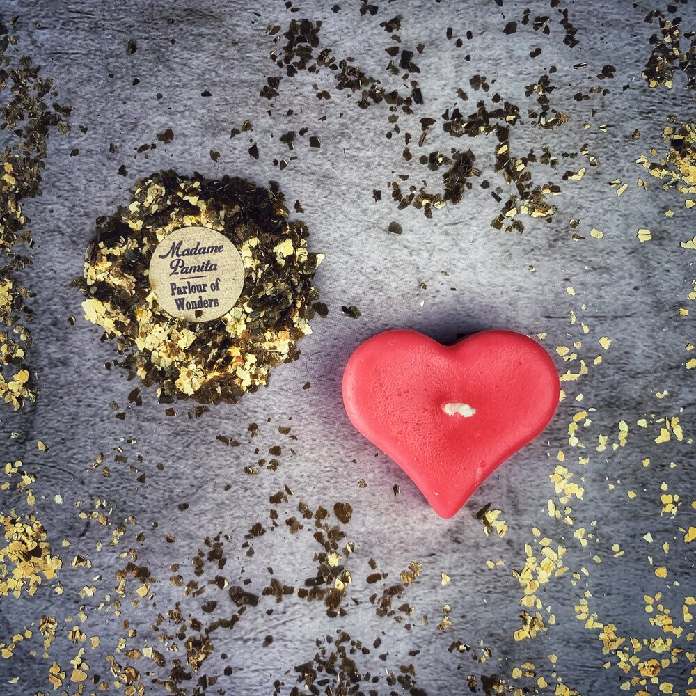 Beeswax Mini Heart Spell Candle