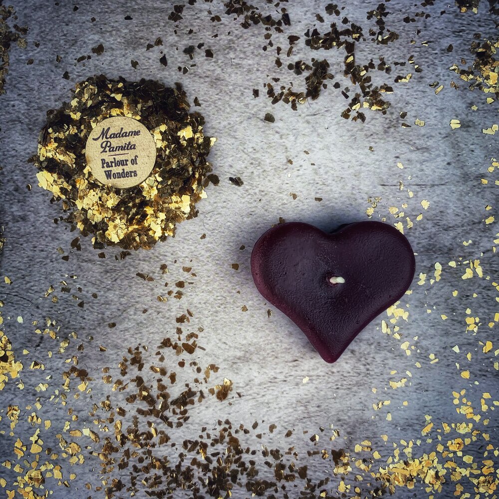 Beeswax Mini Heart Spell Candle