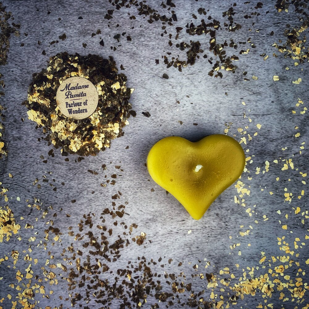 Beeswax Mini Heart Spell Candle