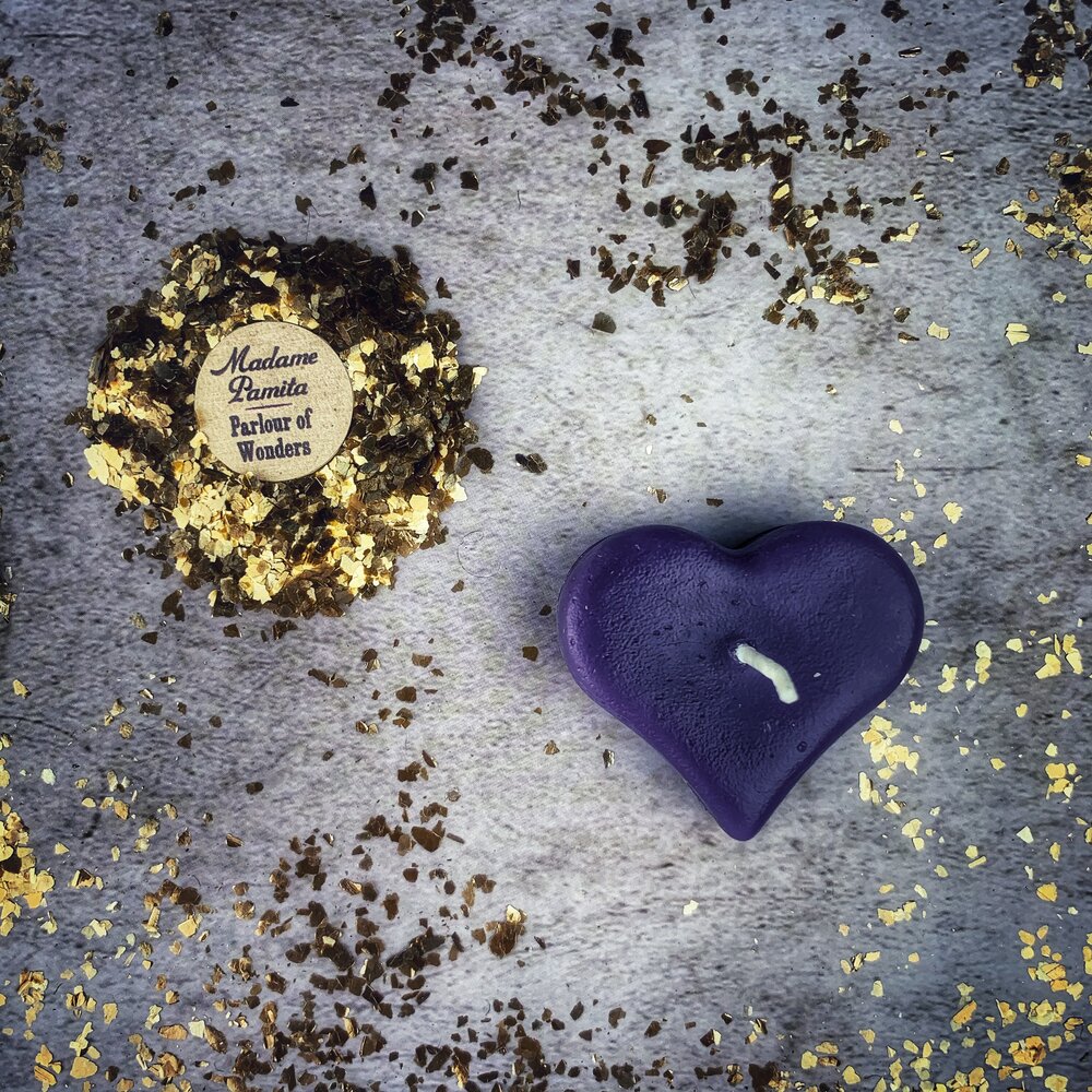 Beeswax Mini Heart Spell Candle