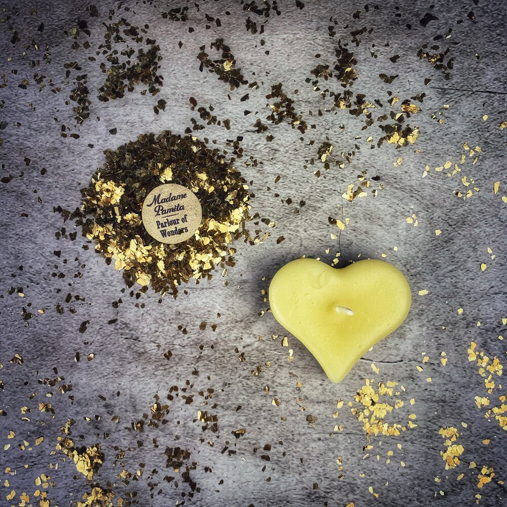 Beeswax Mini Heart Spell Candle