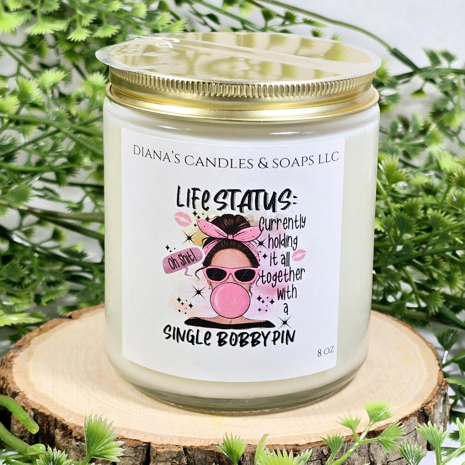 Life Status Natural Soy Candle 8 Oz Clean Burn 30 Hours