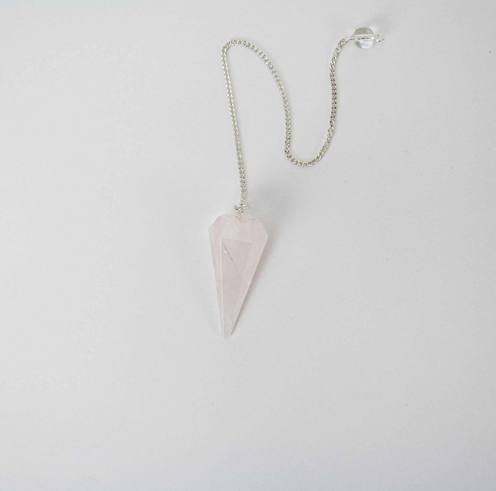 Rose Quartz Healing Pendulum for Love and Compassion