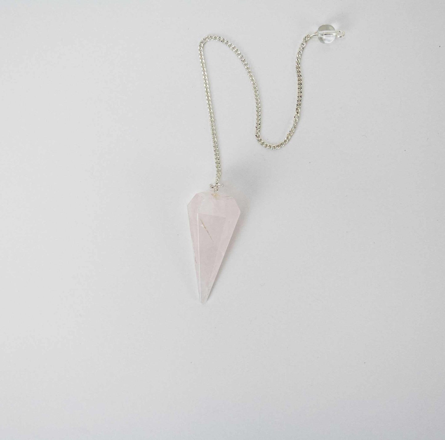 Rose Quartz Pendulum 6 sided point 1.5"